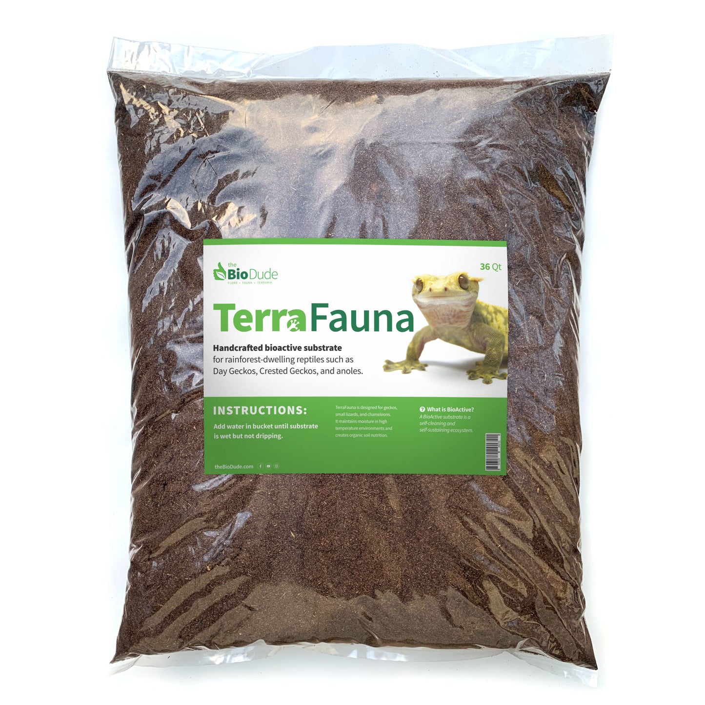 The Bio Dude - Terra Fauna 36 qt bag - Ideal para geckos crestados y gárgola - DS