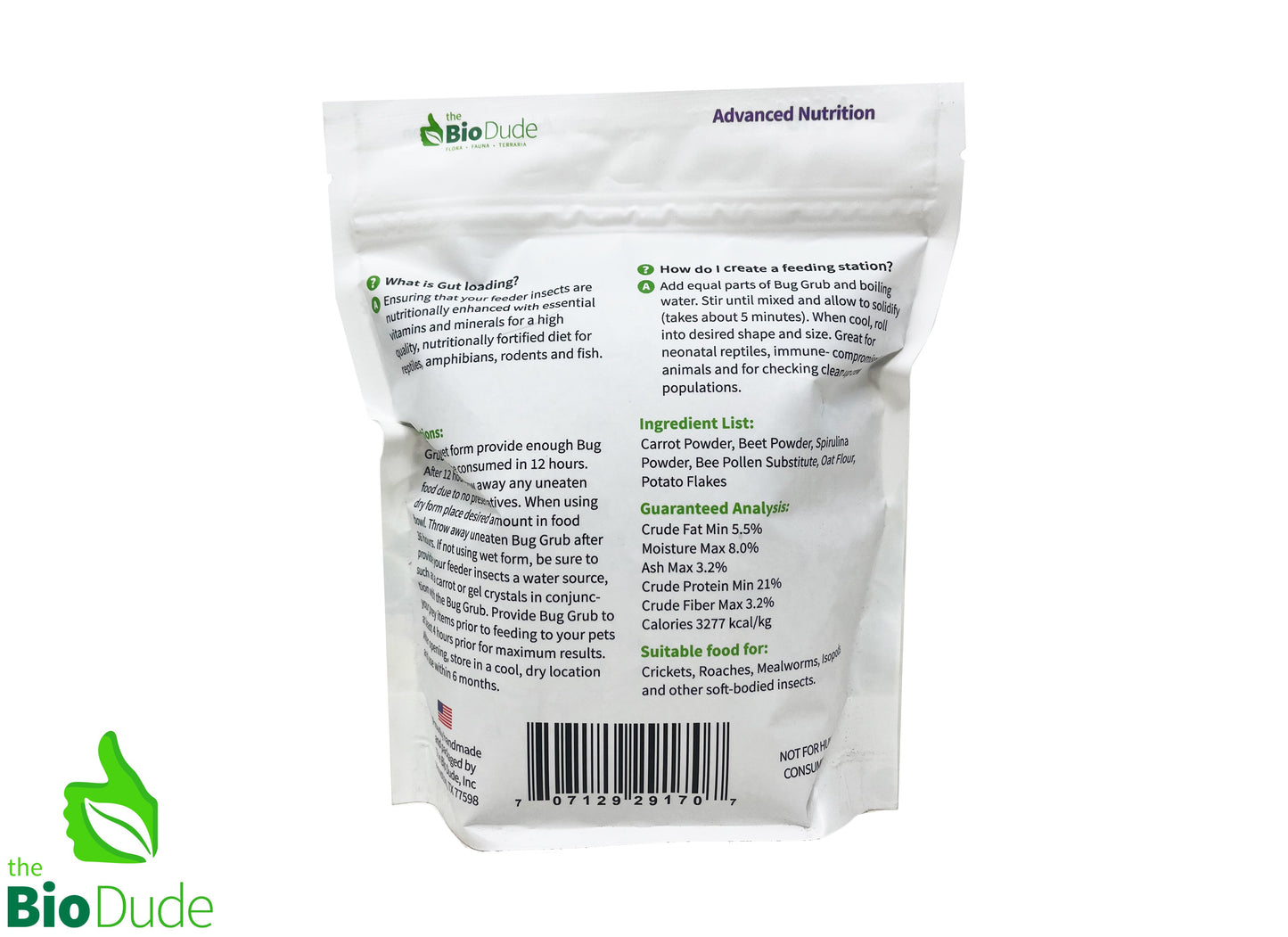 The Bio Dude - Bug Grub - Carga intestinal de insectos premium - DS